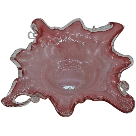 Blown Glass Pink Decorative Bowl - Picture 3 of 14